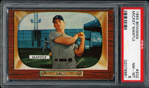 MICKEY MANTLE 1955 BOWMAN YANKEES CARD #202 PSA 8 *CENTERED*