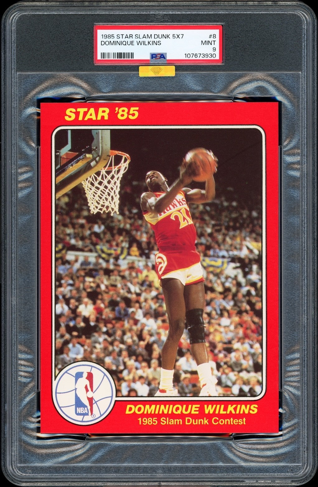 Dominique Wilkins 1984-85 Rookie Star Slam Dunk Supers PSA 9 Extremely High-End