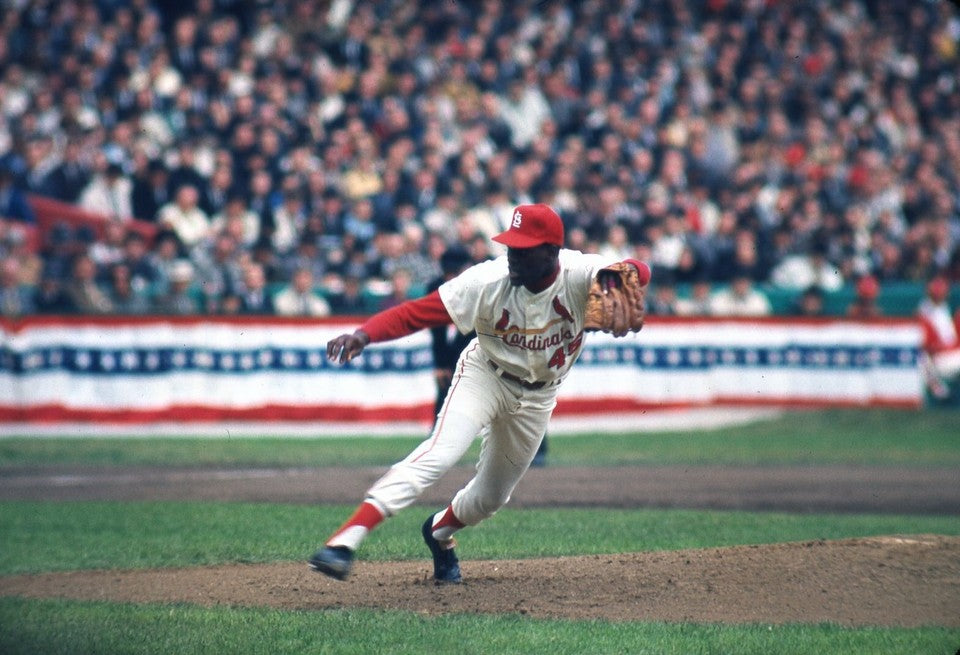 Share Bob Gibson 1964 World Series Cardinals Original Photo Color Negative 35MM