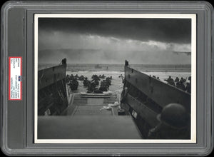 D-Day June 6th, 1944 Omaha B. WWII Original Type 1 Photo PSA/DNA *Jaws of Death*