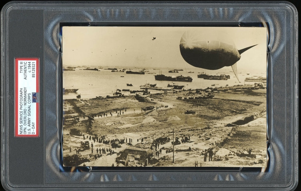 Share D-Day 1944 Invasion of Normandy WWII Type III Original Photo PSA/DNA
