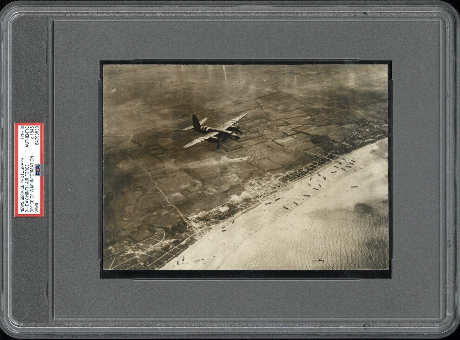 D-Day 1944 Normandy WWII Type 3 Original Photo B-26 Marauder *Sword Beach*