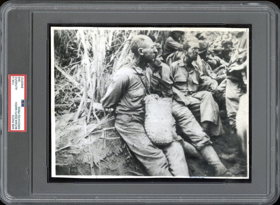 Bataan Death March 1942 WWII Philippines Type III Original Wire Photo PSA/DNA