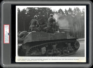 M3 Stuart Tank 1945 Invasion Of Germany WWII Type I Original Photo PSA/DNA