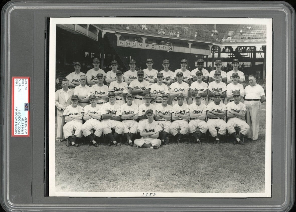 Brooklyn Dodgers 1951 Type 1 Original Photo PSA/DNA *w Jackie Robinson*