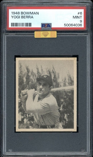 Yogi Berra 1948 Bowman Rookie Card #6 PSA 9 "Extremely High-End Centered *