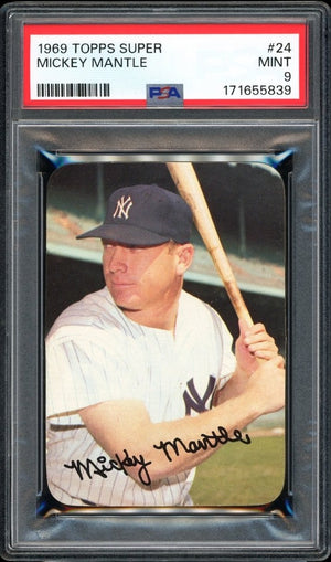 Mickey Mantle 1969 Topps Super Card #24 PSA 9 *Extremely High-End*