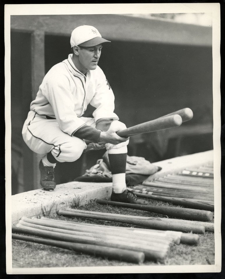Andy Cohen 1926 New York Giants w/Bats *Jewish* Type 1 Original Photo RARE