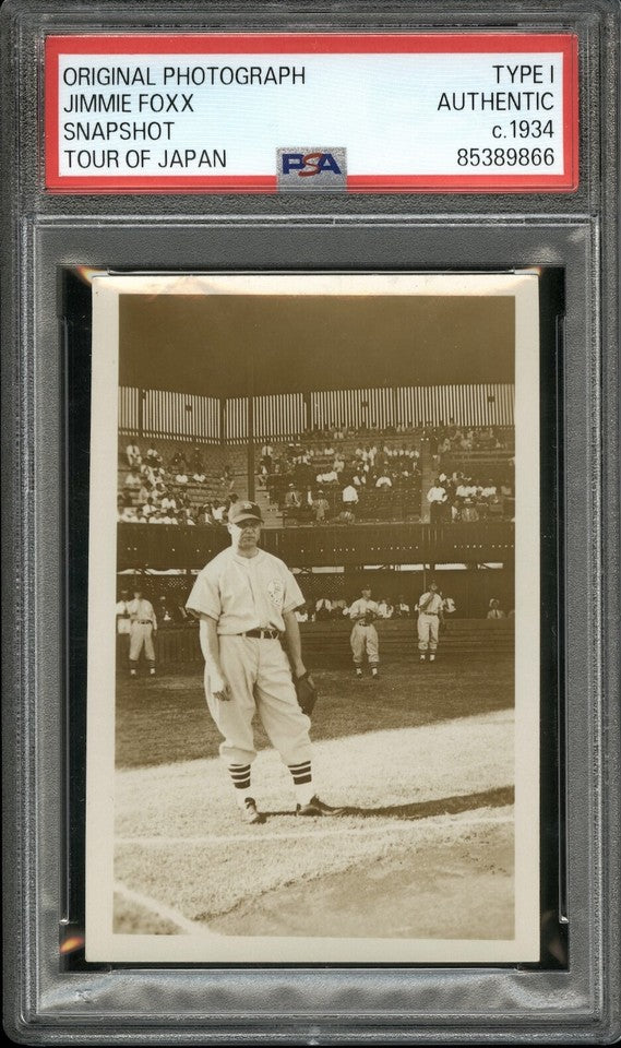 Jimmie Foxx 1934 Snapshot Type 1 Original Photo PSA/DNA *Tour of Japan*