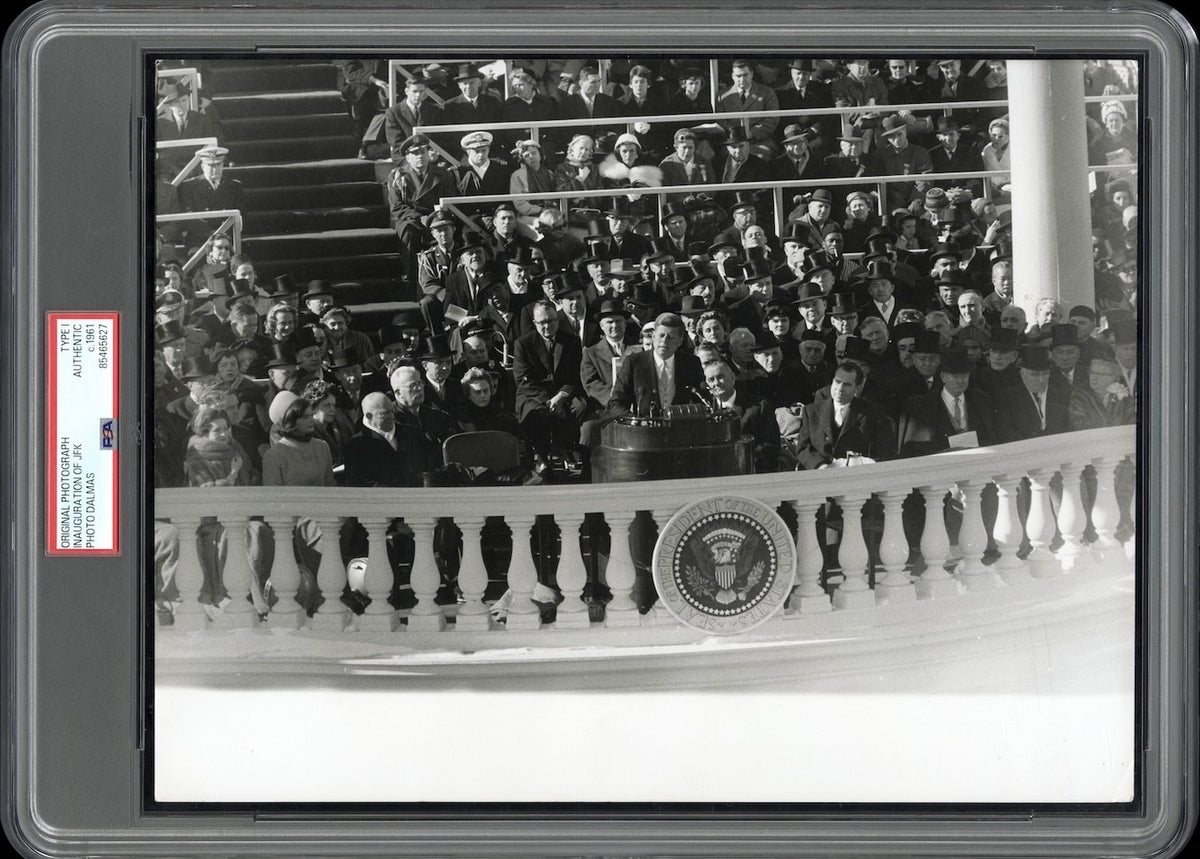 John F Kennedy 1961 Presidential Inauguration Type 1 Original Photo PSA/DNA