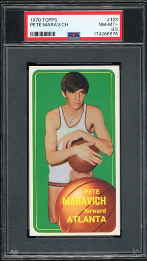 Pete Maravich 1970 Topps Rookie Card #123 PSA 8.5 *Extremely High-Centered*