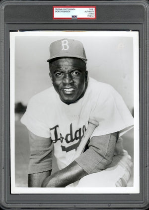 Jackie Robinson 1950 Brooklyn Dodgers Portrait Type 1 Original Photo PSA/DNA