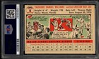 Ted Williams 1956 Boston Red Sox White Back Card #5 PSA 8