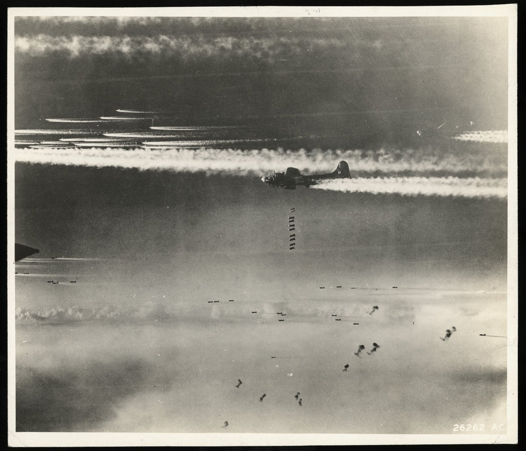 B-17 Bomber Flying Fortress Flak-burst Germany 1944 WWII Type 1 Original Photo