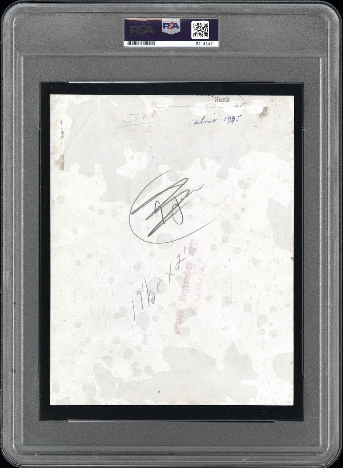 Hank Greenberg 1935 Type 1 Original Photo PSA/DNA *1939 Play Ball Card Image*