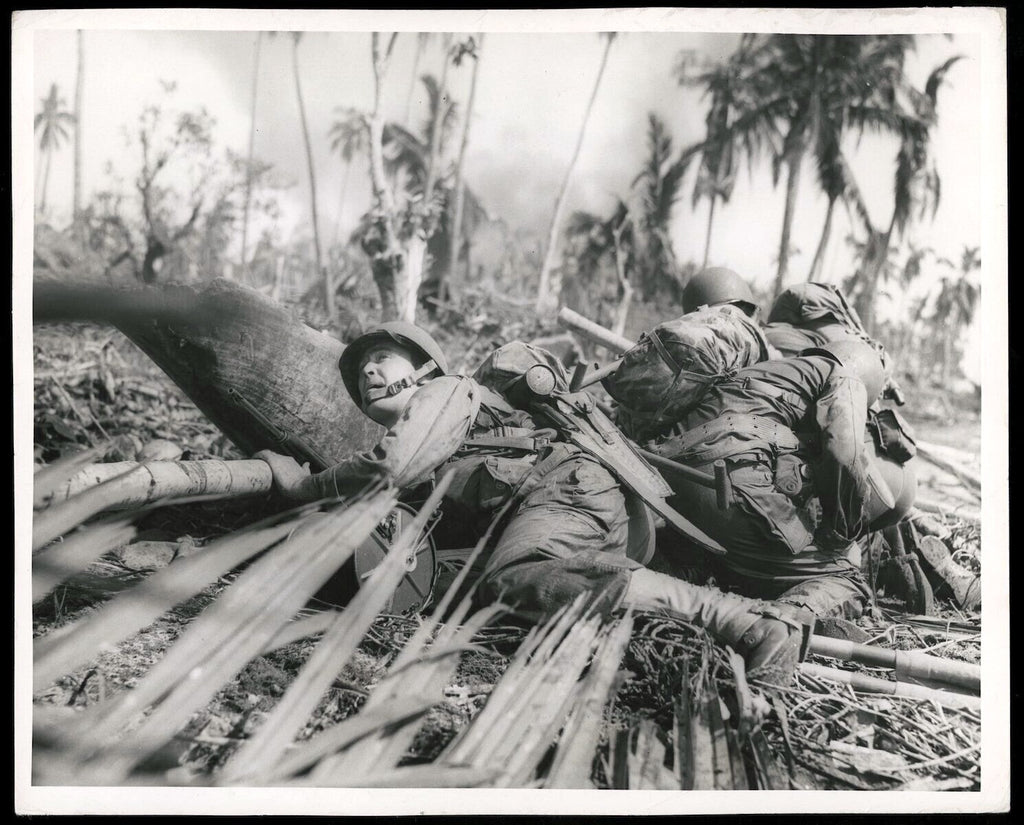 1944 WWII Battle of Leyte Gulf Mortar Fire Type 1 Original Photo Crystal Clear