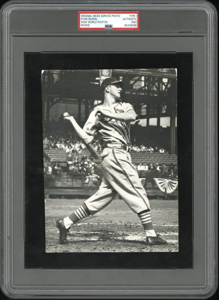 Stan Musial 1942 St. Louis Cardinals Type 1 Original Photo PSA/DNA *Rookie*