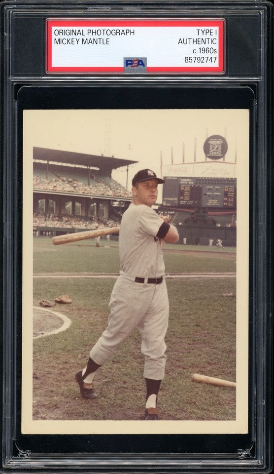 Mickey Mantle 1962 Type 1 Original Photo PSA/DNA RARE Color Snapshot!