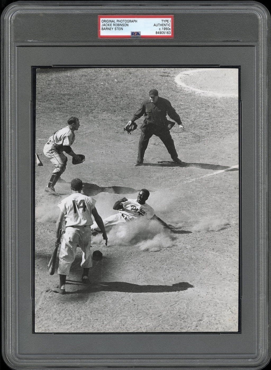 Jackie Robinson 1951 Type 1 Original Photo PSA/DNA *Sliding Safe at Home*