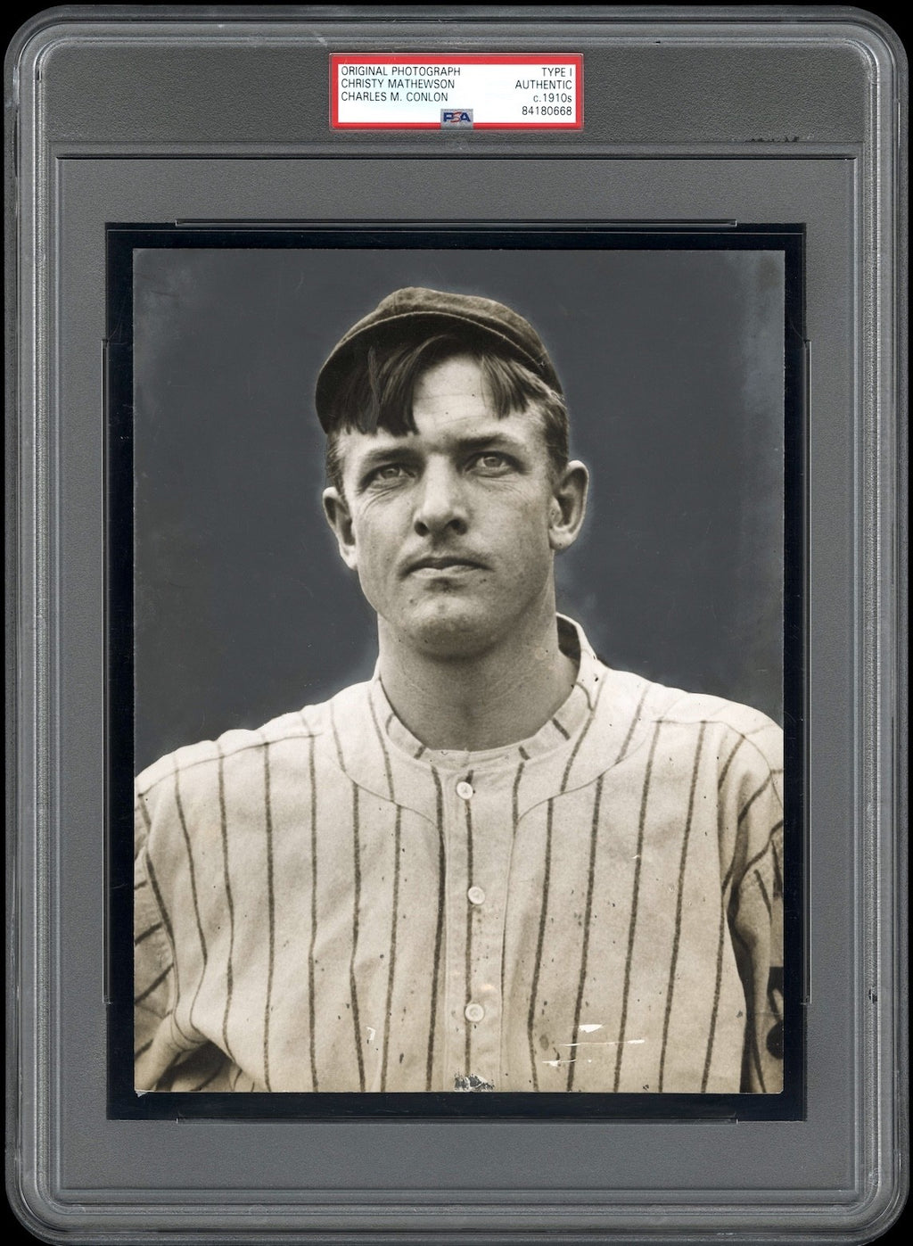 Christy Mathewson 1912 Type 1 Original Photo PSA/DNA Conlon Tuxedo Tobacco Image