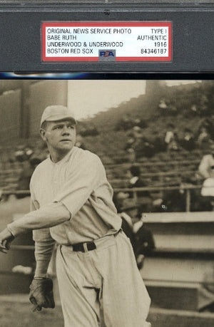 Babe Ruth 1916 Red Sox Type 1 Original Photo PSA/DNA Similar Image to M101-5 RC!