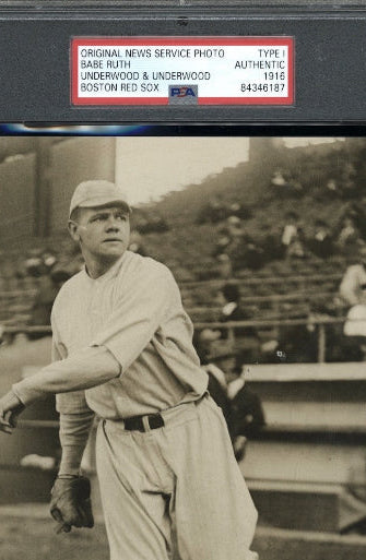 Babe Ruth 1916 Red Sox Type 1 Original Photo PSA/DNA Similar Image to M101-5 RC!
