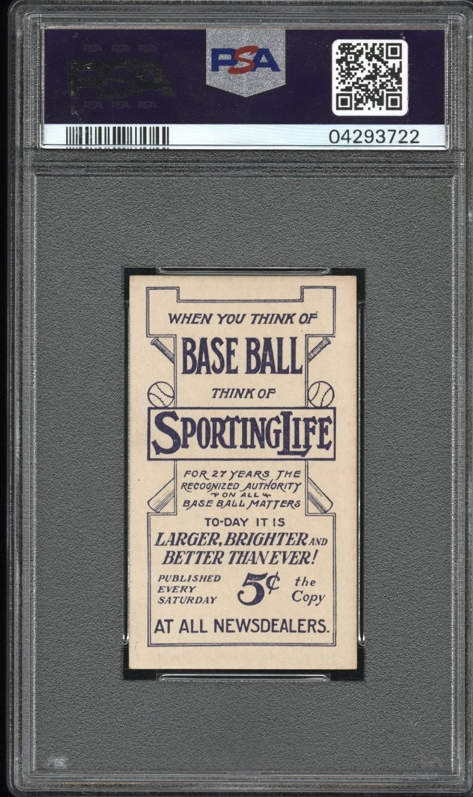 Chief Bender 1910 M116 Sporting Life Card PSA 7 *Blue Background* Only 1 Higher!