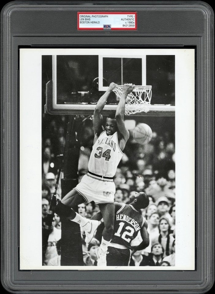 Len Bias 1984 Maryland Type 1 Original Photo PSA/DNA *Used For Program Cover*