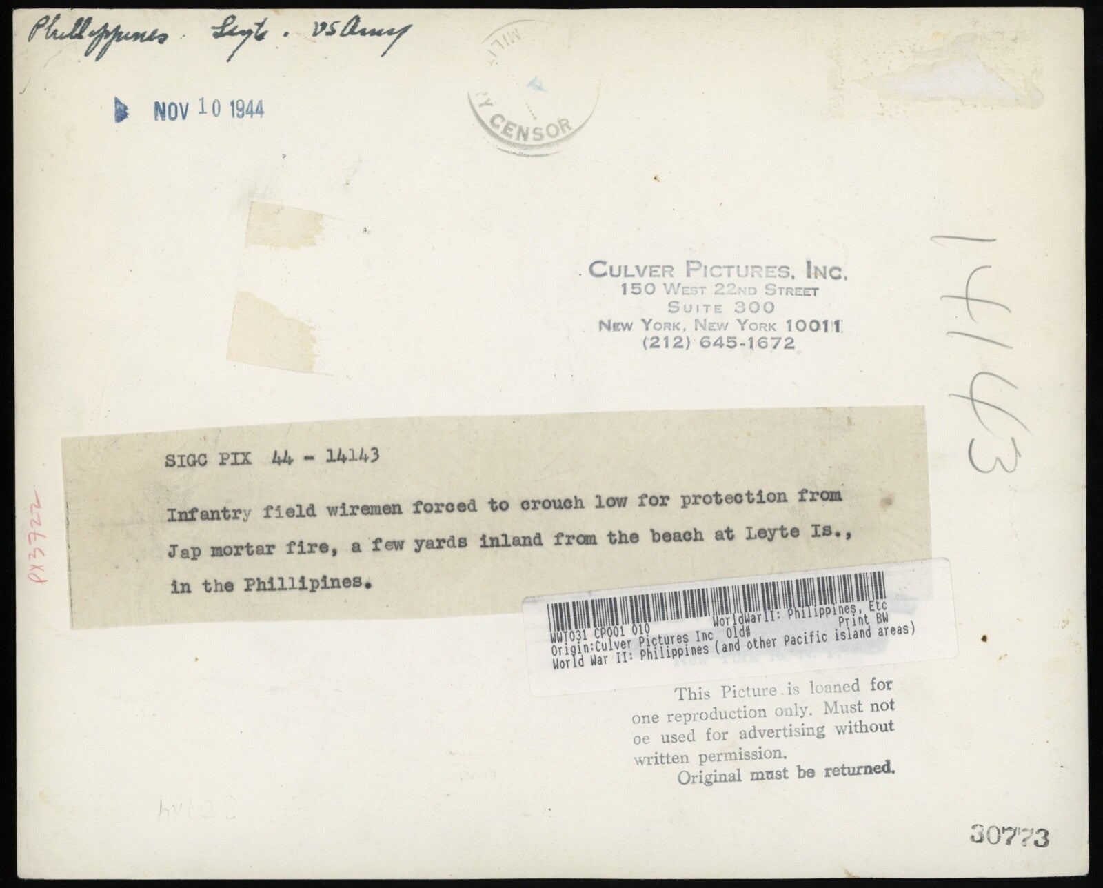 1944 WWII Battle of Leyte Gulf Mortar Fire Type 1 Original Photo Crystal Clear