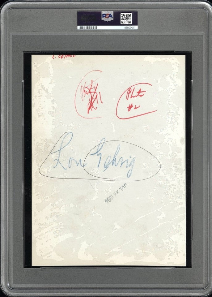 Lou Gehrig 1934 Type 1 Original Photo PSA/DNA Triple Crown 363 AVG 49 HR 165 RBI