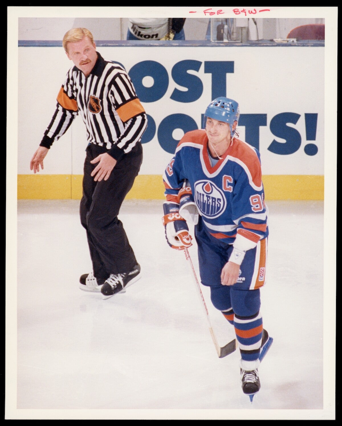 Wayne Gretzky 1987 Edmonton Oilers NHL Hockey Type 1 Original Color Photo