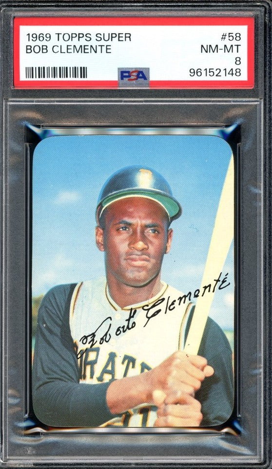 Roberto Clemente 1969 Topps Super Card #58 PSA 8 *HIGH-END*