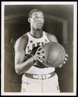 Elgin Baylor 1958 Rookie Minneapolis Lakers Type 1 Original Photo PSA/DNA AUTO