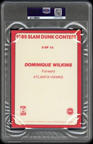 Dominique Wilkins 1984-85 Rookie Star Slam Dunk Supers PSA 9 Extremely High-End