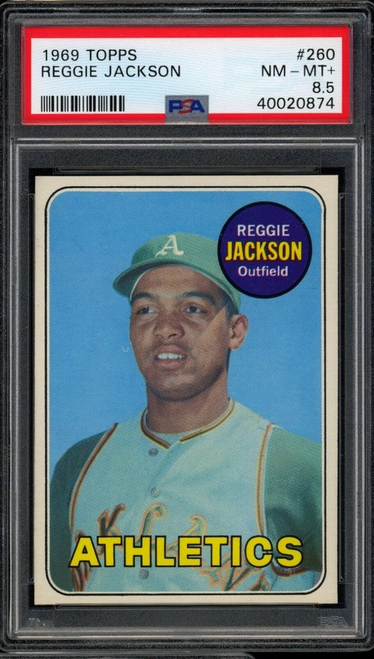 Reggie Jackson 1969 Topps Rookie  Card #260 PSA 8.5 *Centered*