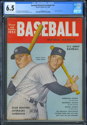 Mickey Mantle 1953 Street & Smith's Pictorial Magazine CGC 6.5 POP 1 RARE