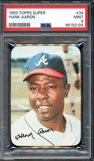 Hank Aaron 1969 Topps Super CARD #34 PSA 9 *HIGH-END*
