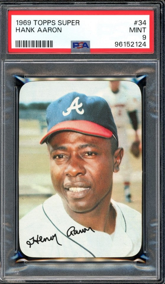 Hank Aaron 1969 Topps Super CARD #34 PSA 9 *HIGH-END*