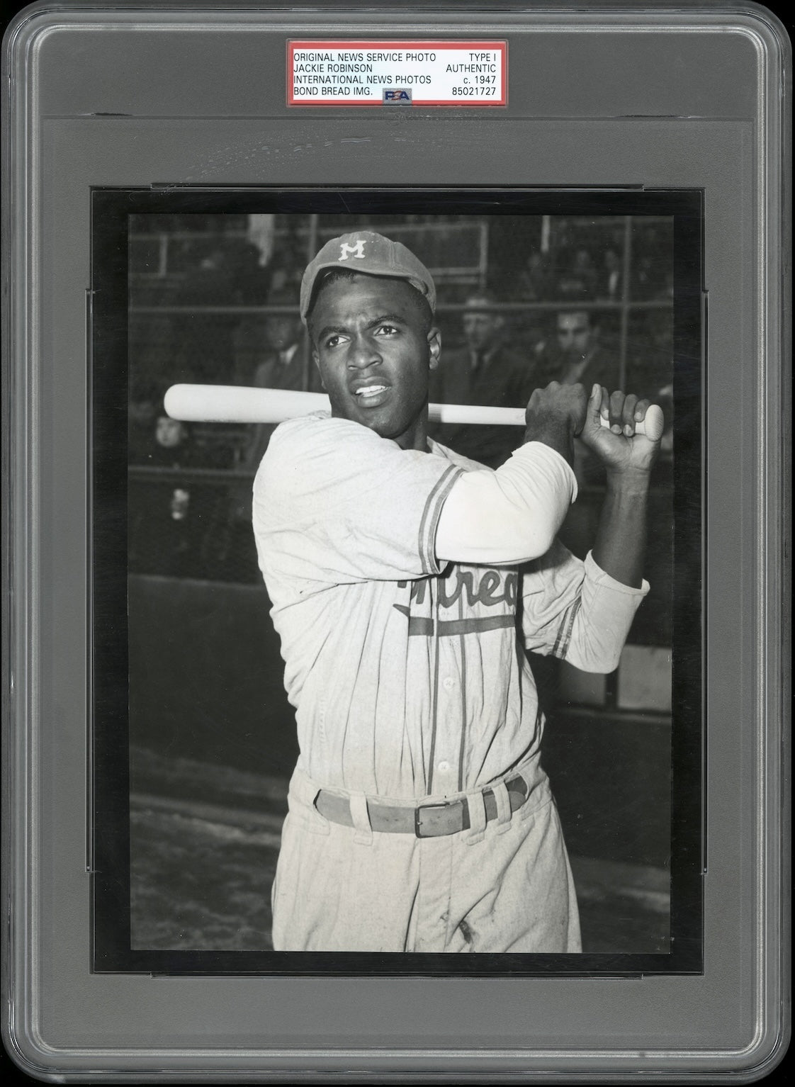 JACKIE ROBINSON 1947 ROOKIE TYPE 1 ORIGINAL PHOTO PSA/DNA BOND BREAD CARD IMAGE