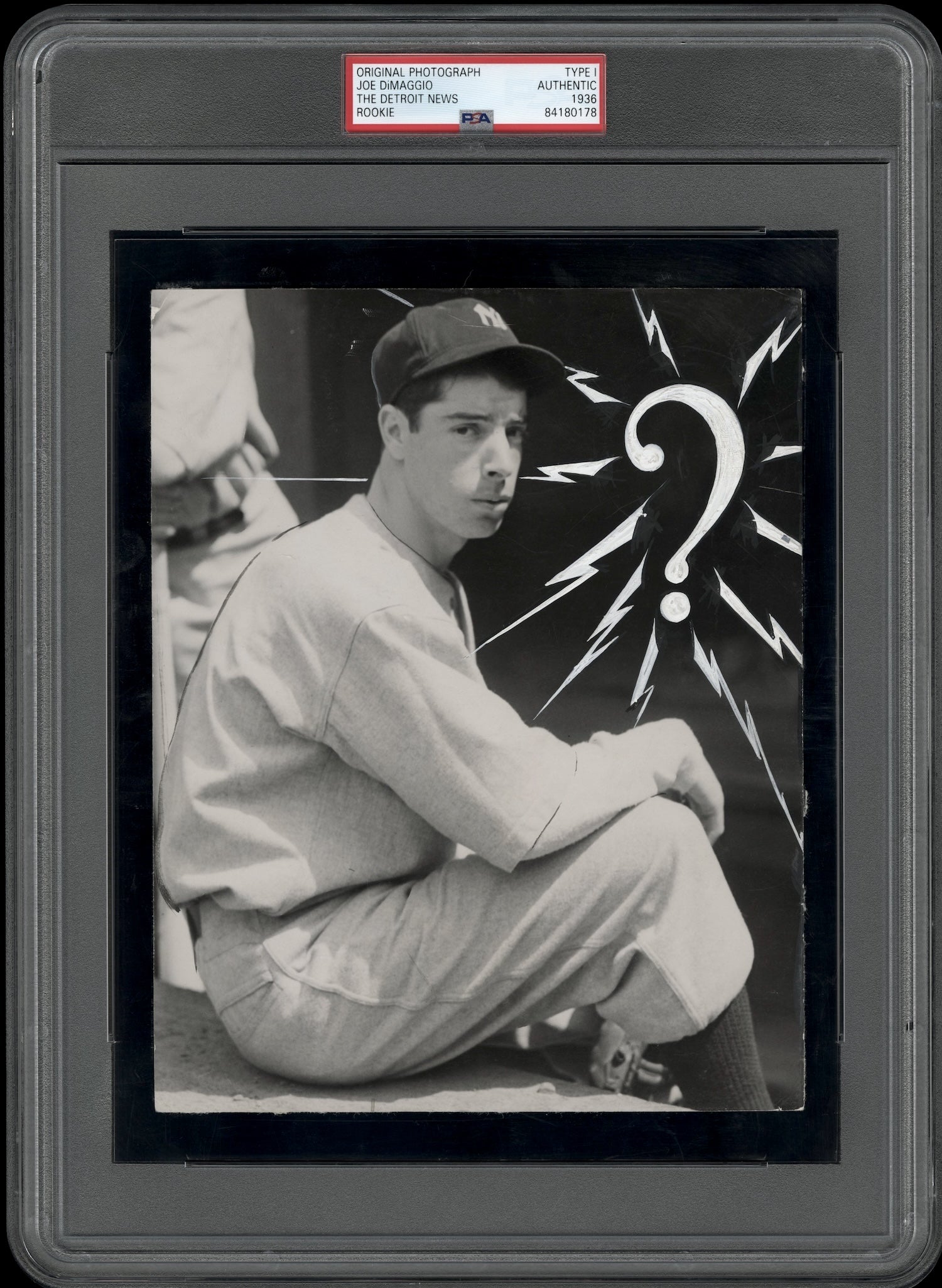 Joe DiMaggio 1936 Comics Style Yankees Type I Original Photo PSA/DNA *Rookie*