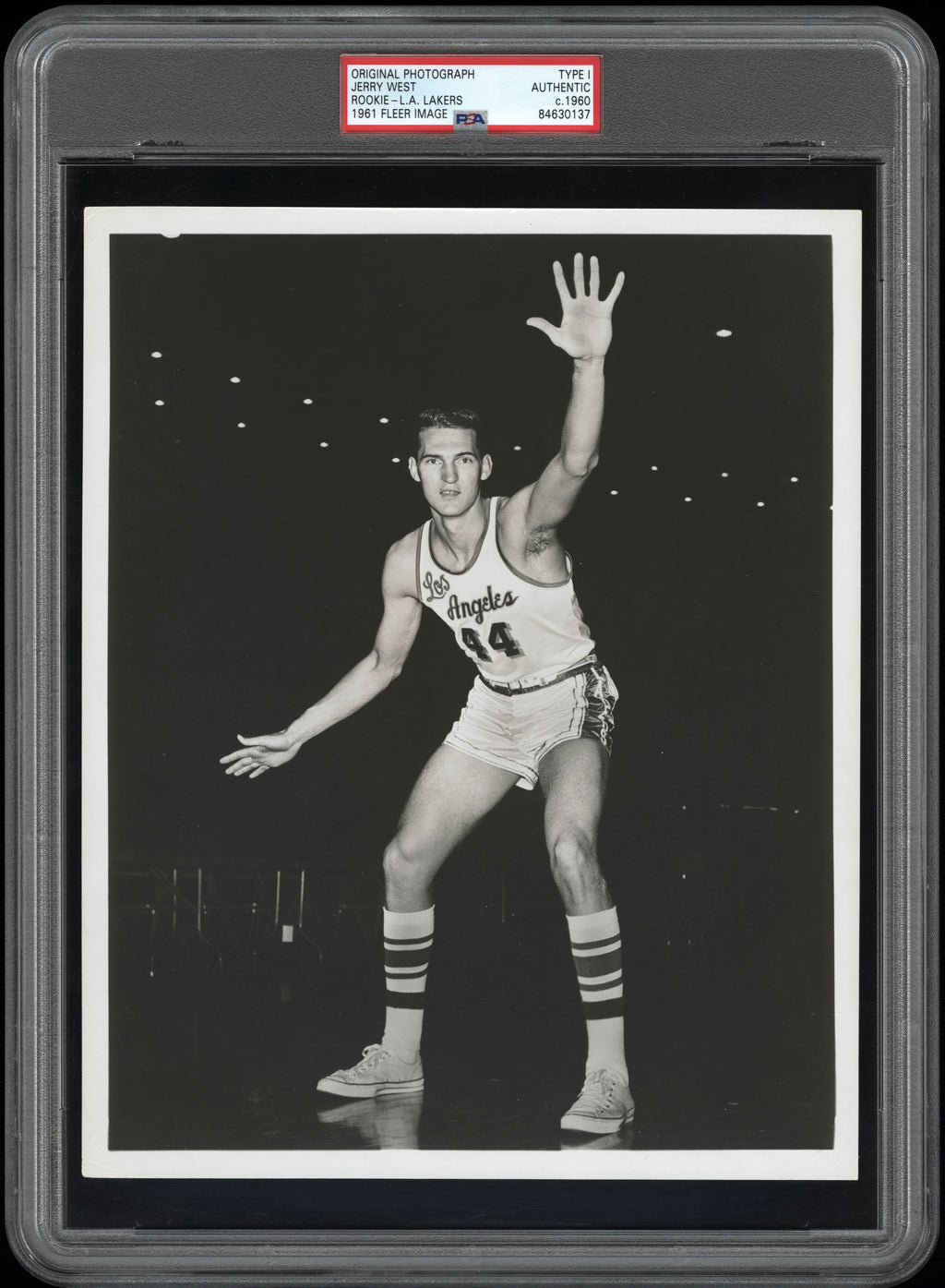 Jerry West 1960 Rookie Type I Original Photo PSA/DNA **1961 Fleer Card Image**