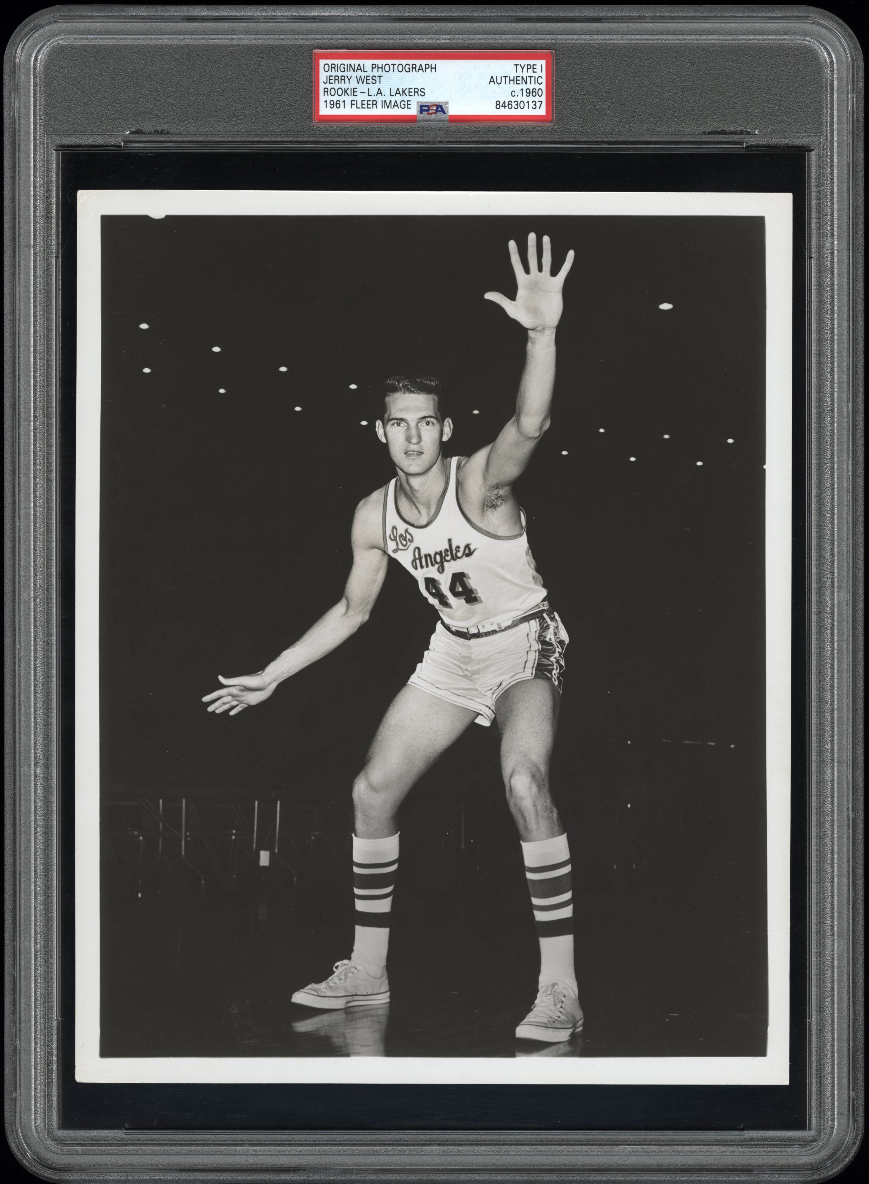 Jerry West 1960 Rookie Type I Original Photo PSA/DNA **1961 Fleer Card Image**