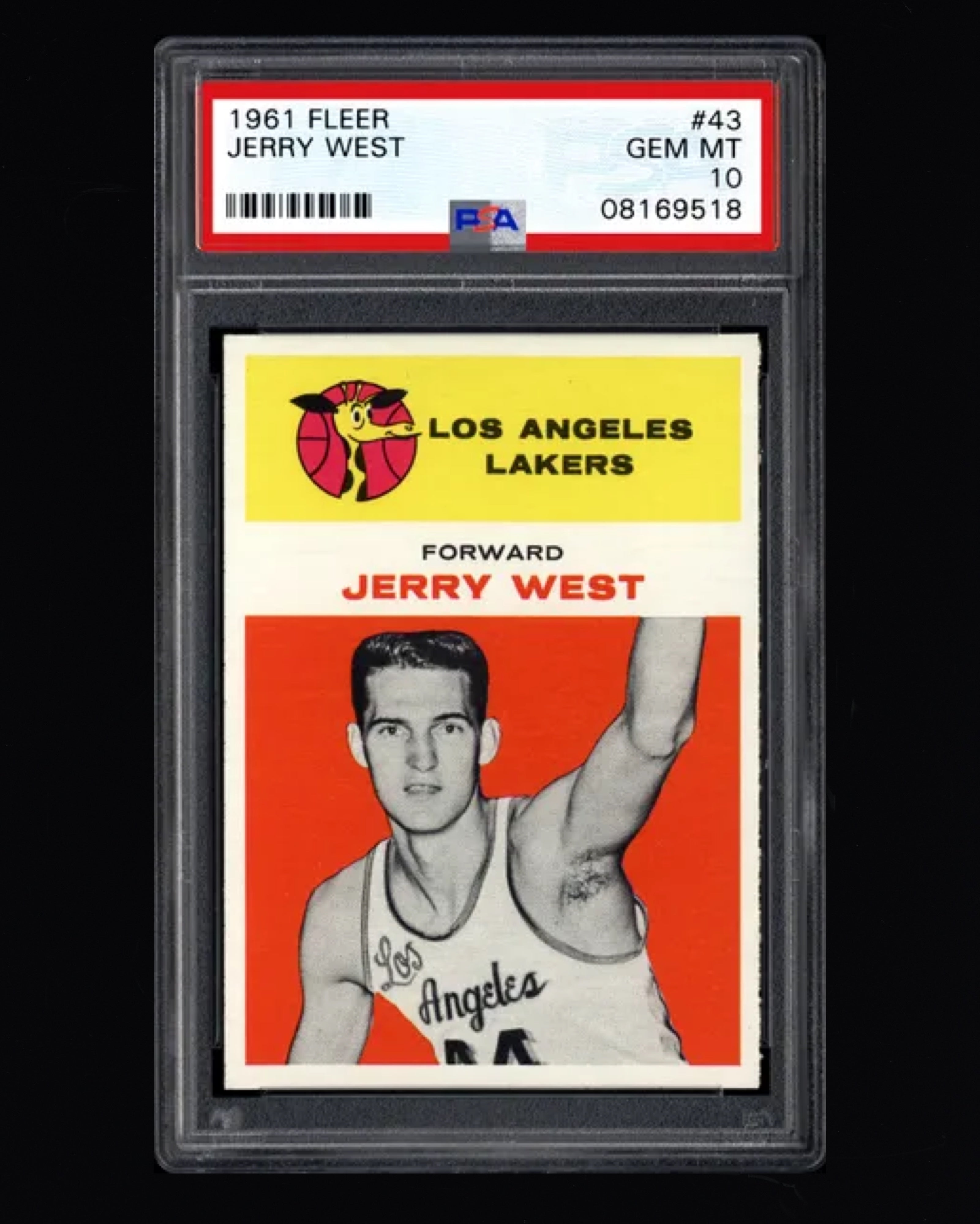 Jerry West 1960 Rookie Type I Original Photo PSA/DNA **1961 Fleer Card Image**