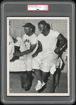 Jackie Robinson 1950 w/Monte Irvin Type 1 Original Photo PSA/DNA Crystal Clear