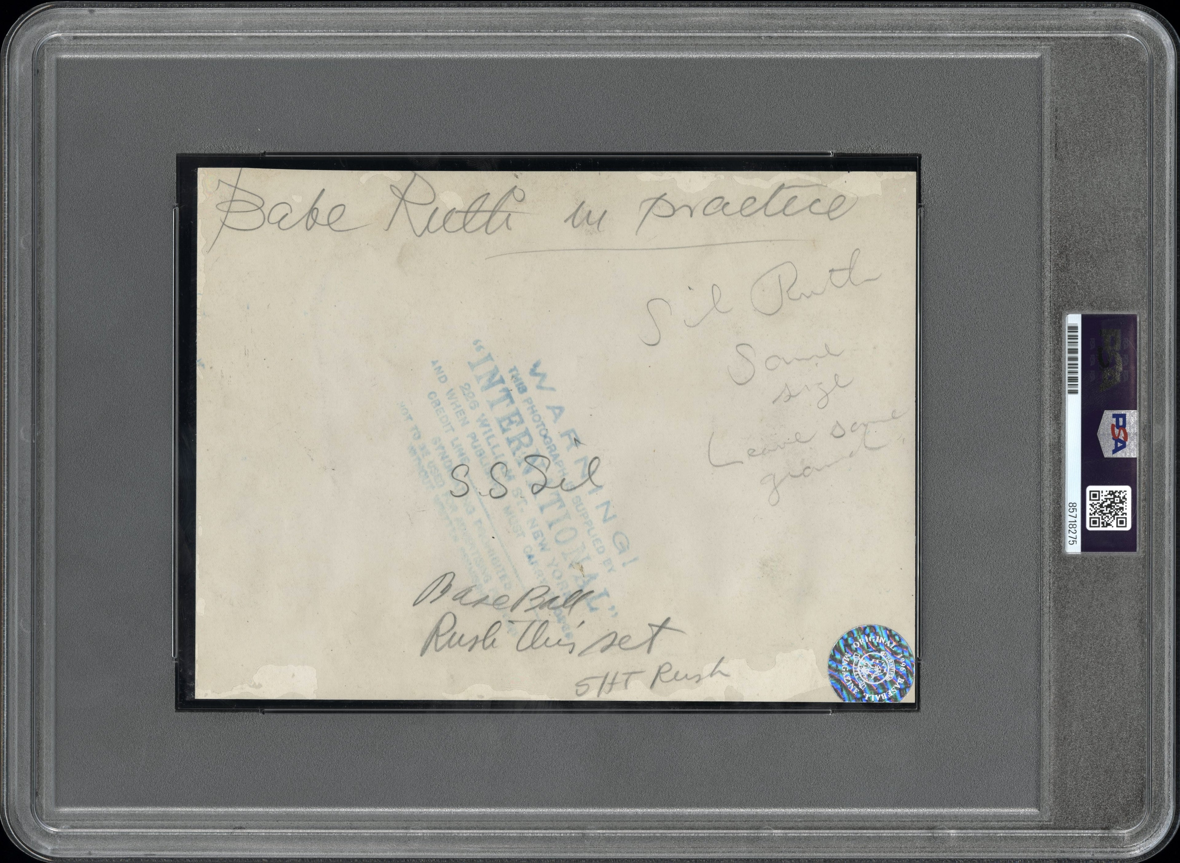 Babe Ruth 1920 Type 1 Original Photo PSA/DNA *1st Season w/Yankees*