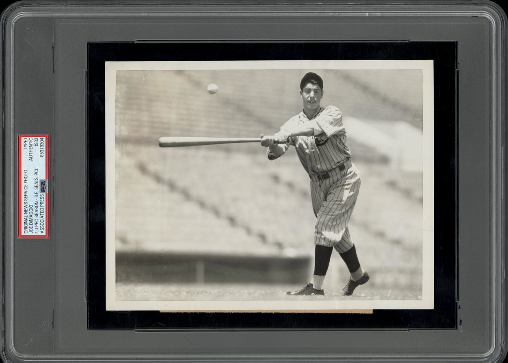 Joe DiMaggio 1933 PCL San Francisco Seals Type 1 Original Photo PSA/DNA RARE!