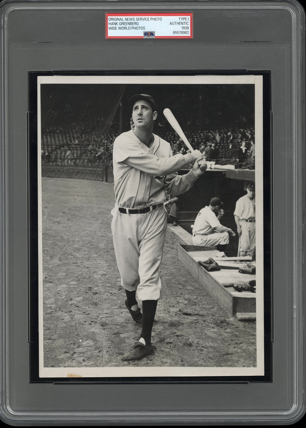 Hank Greenberg 1938 Detroit Tigers Jewish Type I Original Photo PSA/DNA