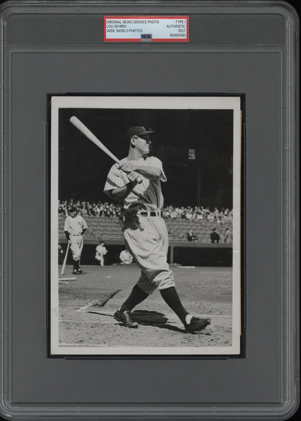 Lou Gehrig 1937 New York Yankees Type 1 Original Photo PSA/DNA
