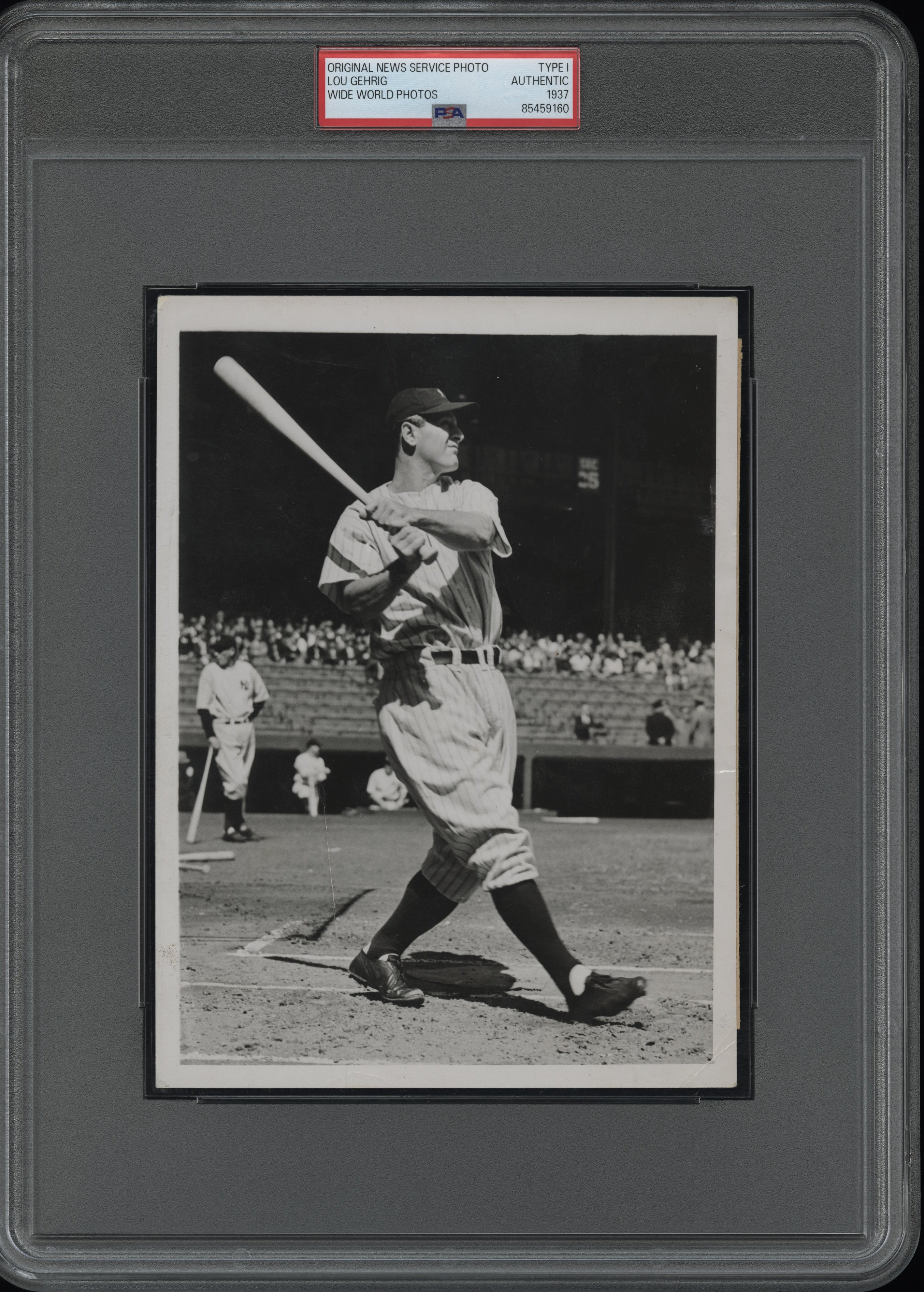 Lou Gehrig 1937 New York Yankees Type 1 Original Photo PSA/DNA