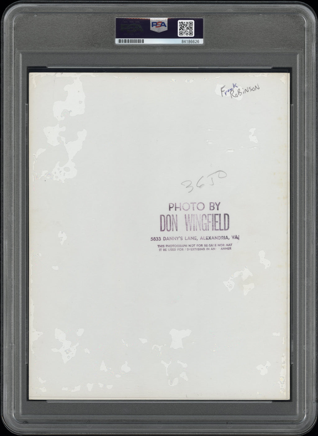 Frank Robinson 1956 Rookie Reds Type 1 Original Photo PSA/DNA Don Wingfield